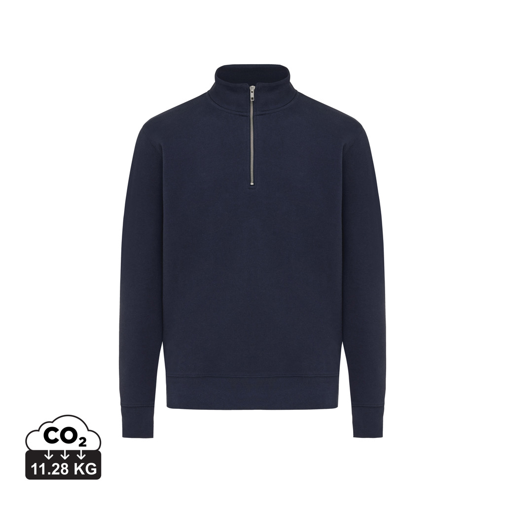 Sweater unisexe personnalisé coton recyclé 300g Elgon Bleu marine